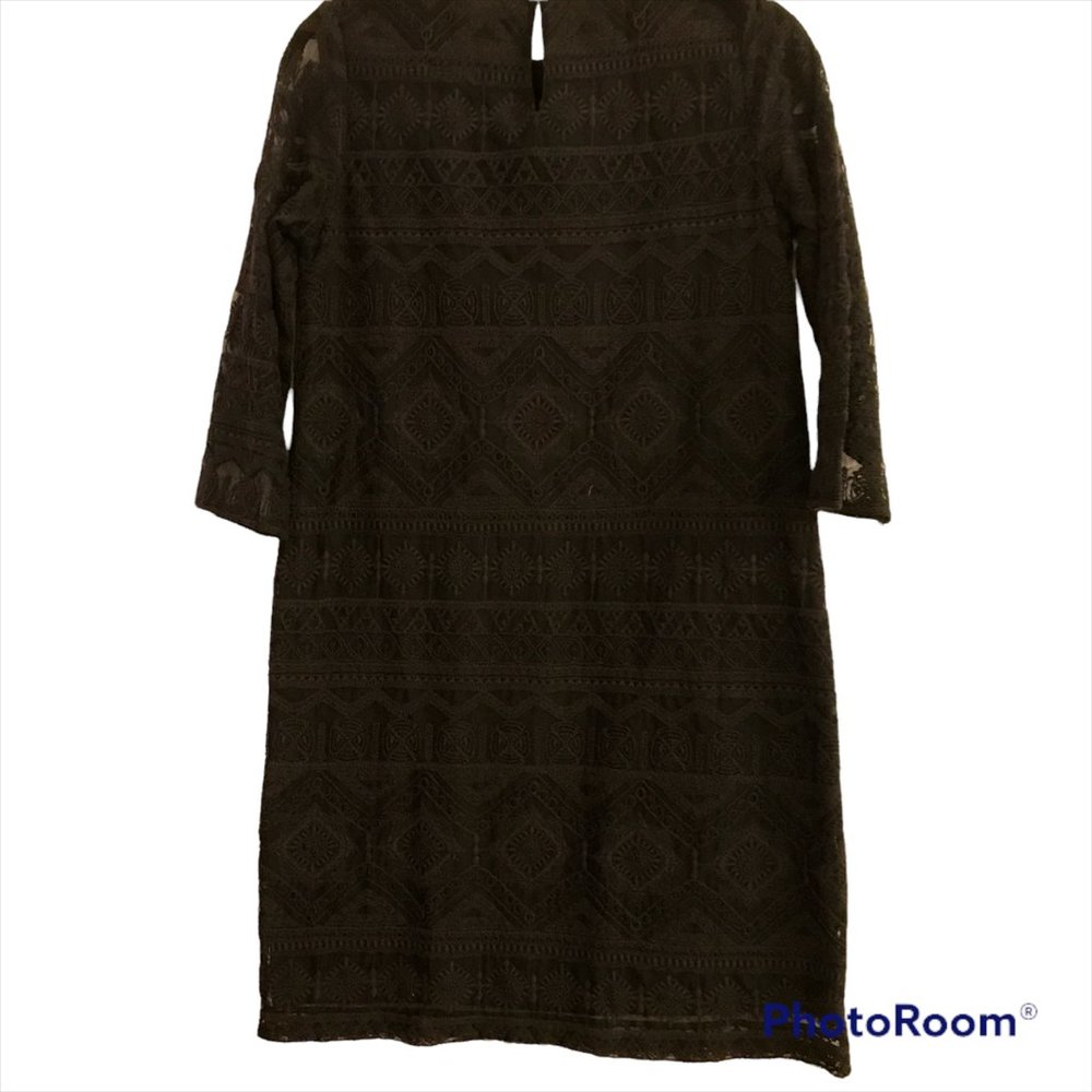 NWOT Mango Black Lace Sheath Dress US 2 - Picture 2 of 4